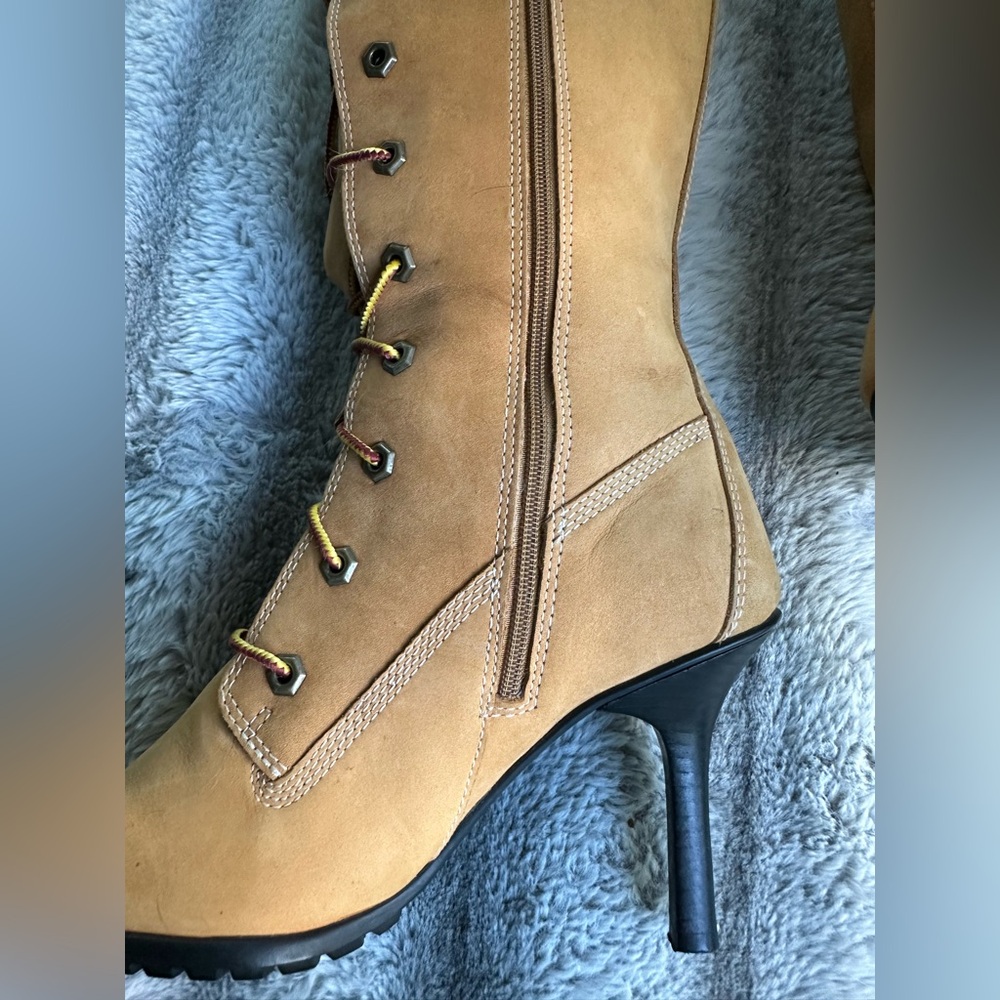 Timberland Veneda Carter Leather-Trimmed Nubuck Knee
Boots - Brown - Picture 15 of 16